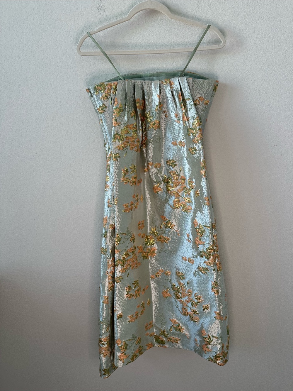STAUD Kennedy Dress Metallic Floral Midi Bloom SZ US 4 - Picture 6 of 7